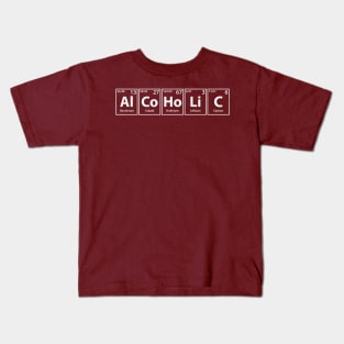 Alcoholic (Al-Co-Ho-Li-C) Periodic Elements Spelling Kids T-Shirt